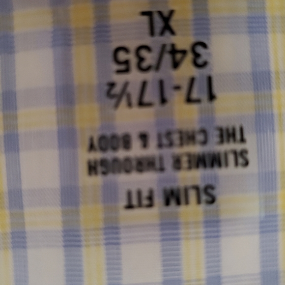 Blue and Yellow, L/S, Izod Shirt XL - Picture 3 of 5